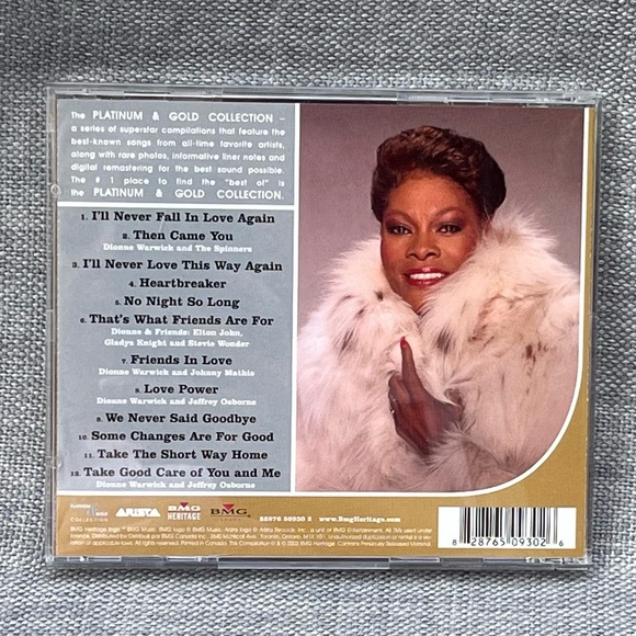 Dionne Warwick Platinum & Gold Collection Audio CD Music Album - Picture 2 of 9